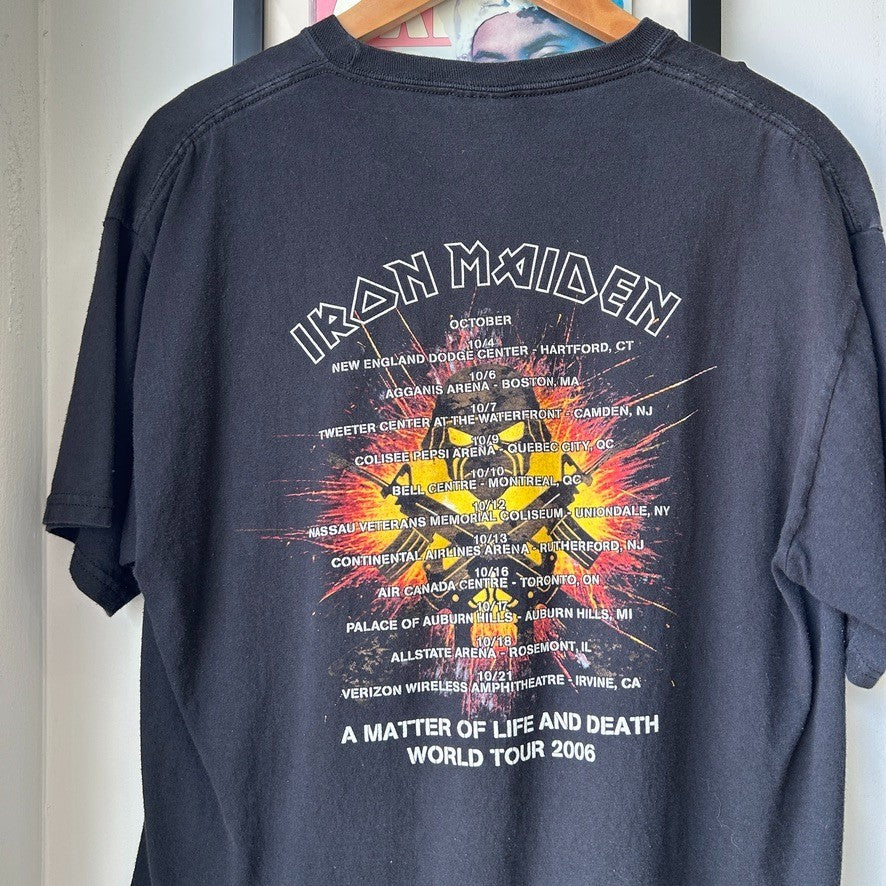 VINTAGE | Iron Maiden A Matter Of Life & Death Band T-Shirt sz L
