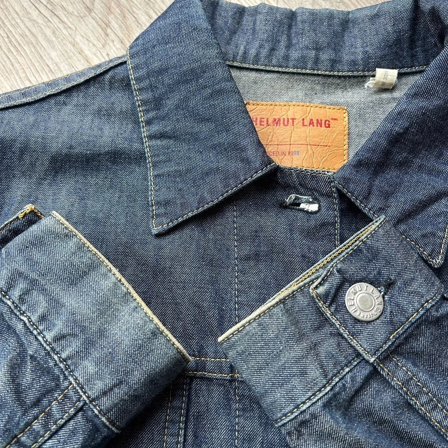VINTAGE 90s | Helmut Lang Denim Trucker Jean Jacket sz 38 S