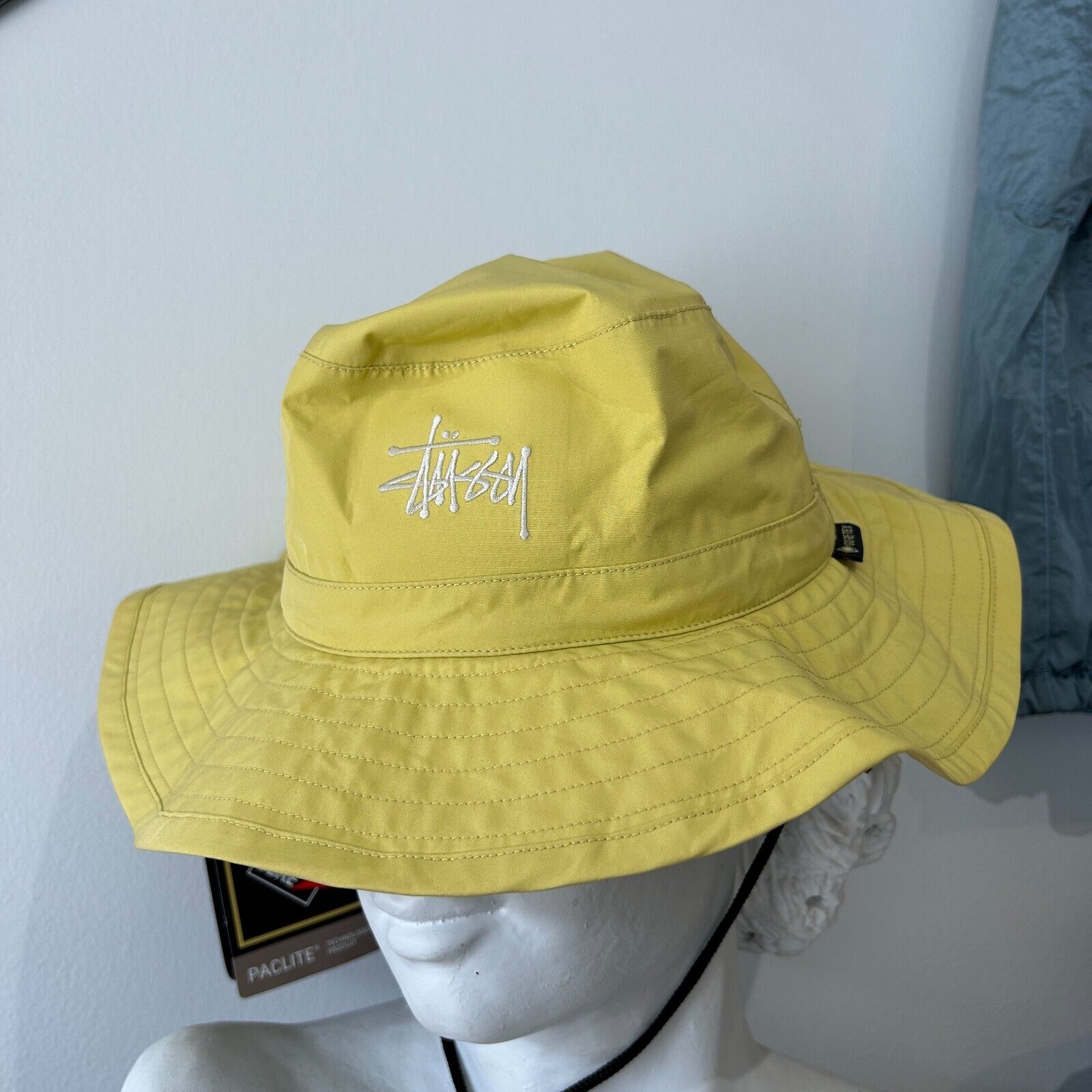 STUSSY x Gore Tex Light Yellow Tilley Bucket HAT One Size NWT