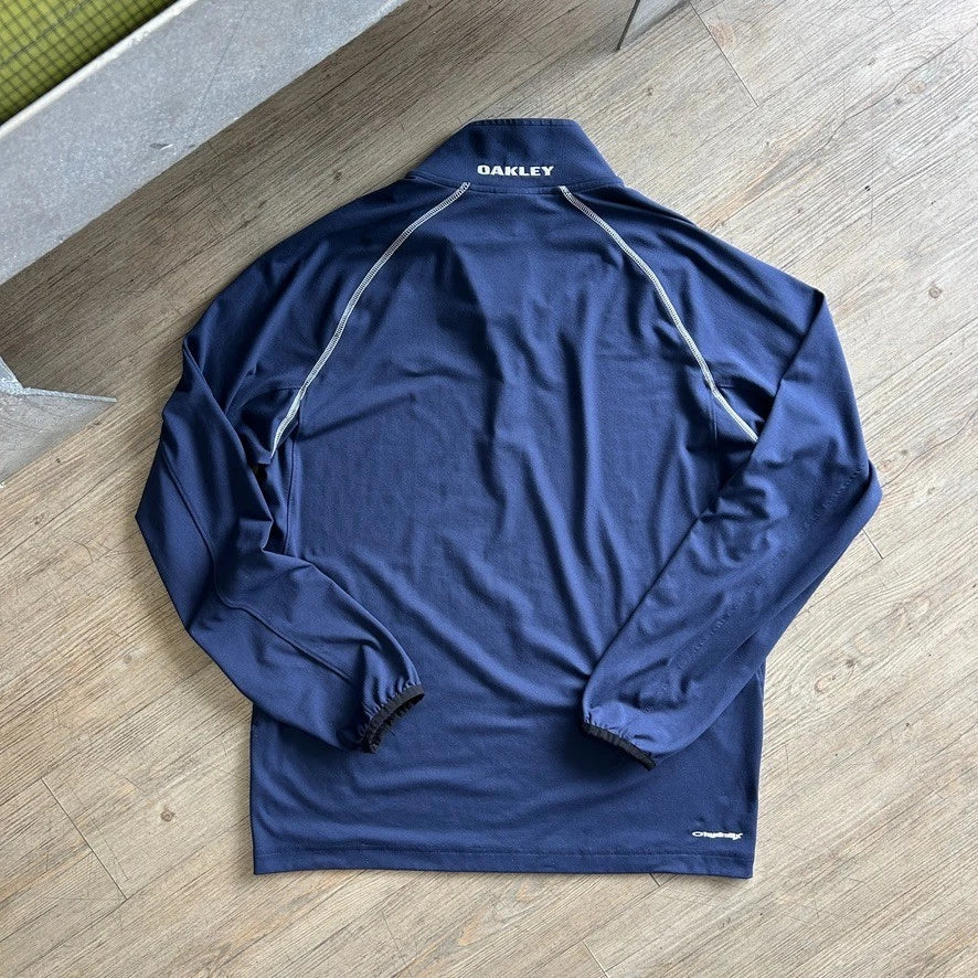 OAKLEY Y2k | O-Hydrolix 1/4 Zip Thermal Long Sleeve Jersey T-Shirt sz M