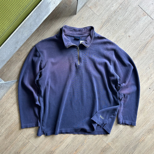 VINTAGE | POLO Ralph Lauren Sun Faded 1/4 Zip Sweater sz L/XL