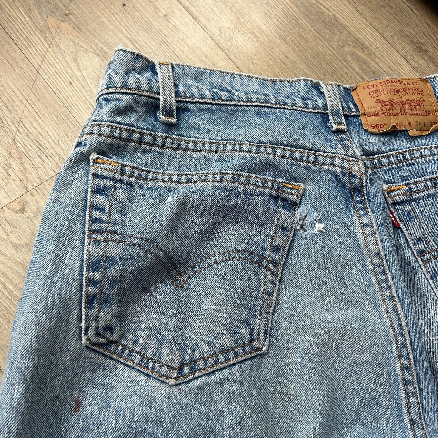 VINTAGE 90s | Levis 560 Loose Fit Tapered Denim Jeans Pants sz W32 L30