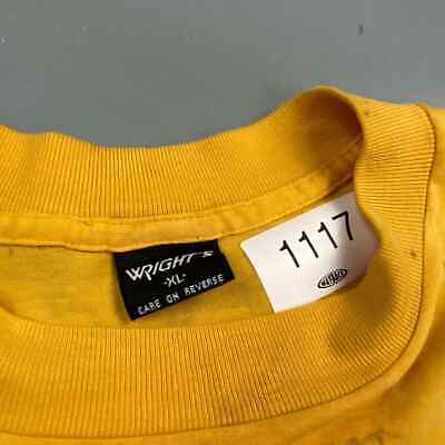 VINTAGE 90s Hunters Make Better Lovers Faded Yellow T-Shirt sz XL Men Adult