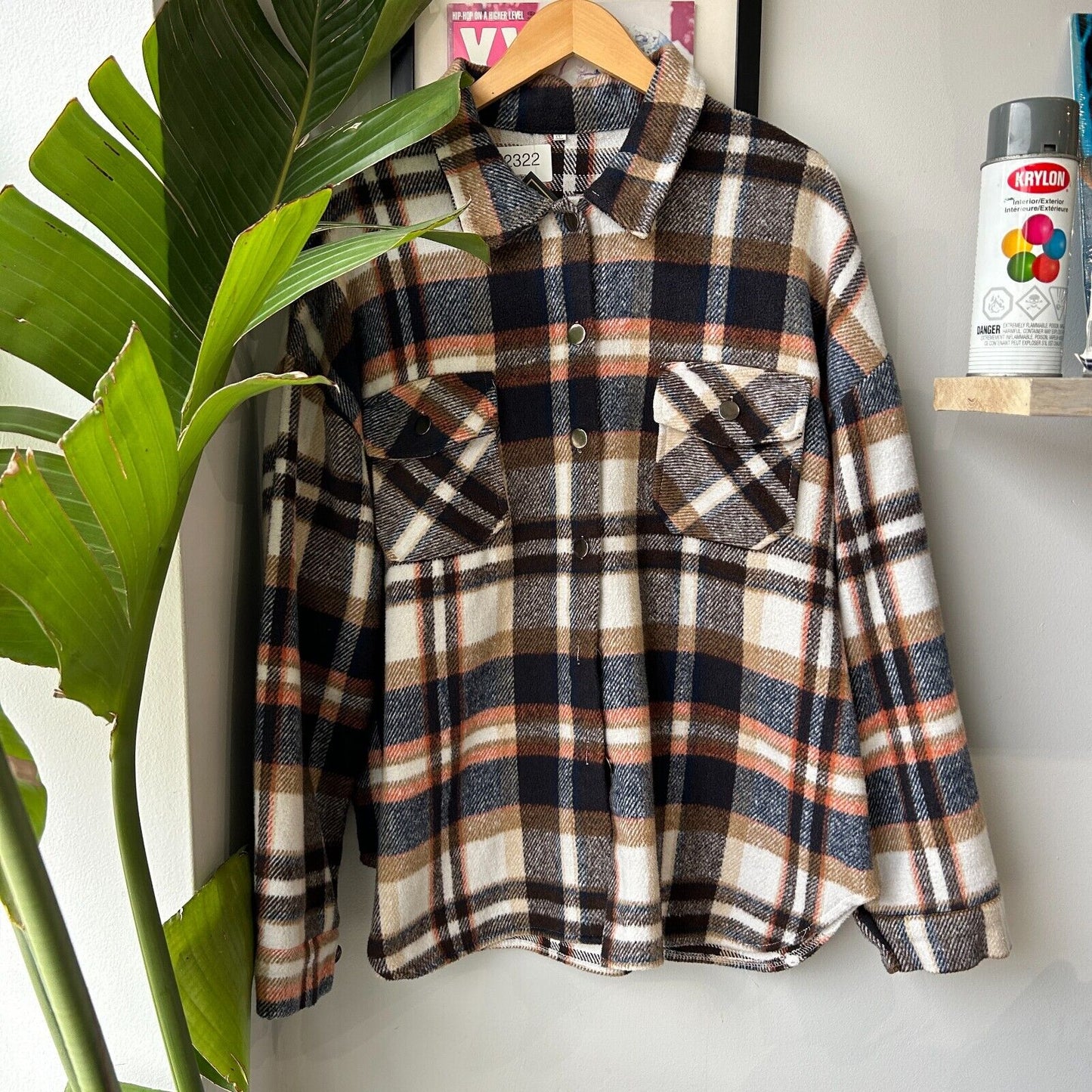 VINTAGE 90s | Earth Tone Flannel Button Down Shirt sz XL Adult