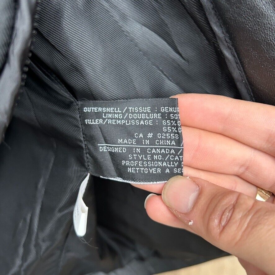 VINTAGE | Danier Black Zip Up Genuine Leather Jacket sz XXL