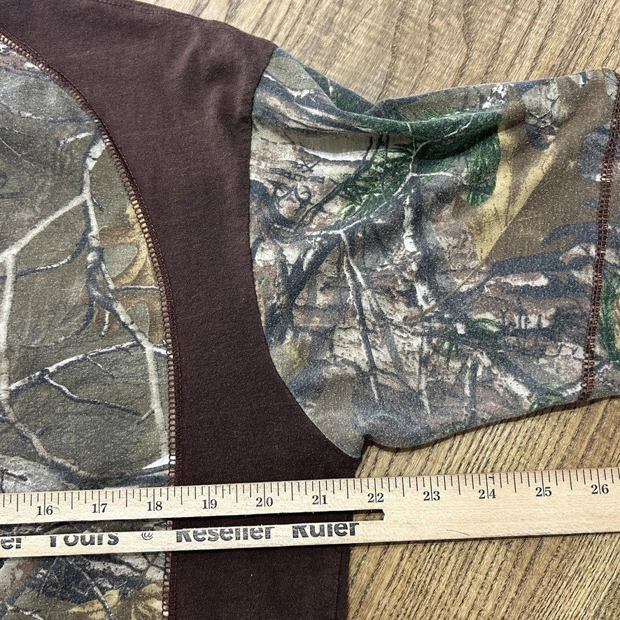 REALTREE | Two Tone Camouflage Vintage Cotton Jersey T-Shirt sz L