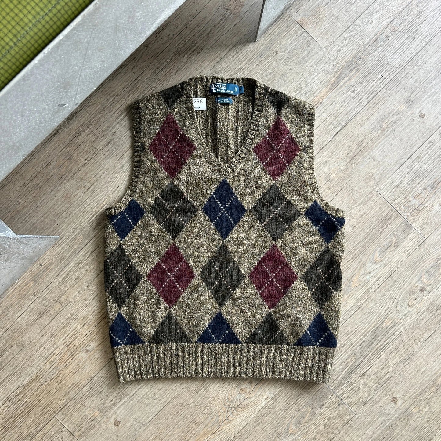 VINTAGE | POLO Ralph Lauren Argyle Wool Sweater Vest sz L