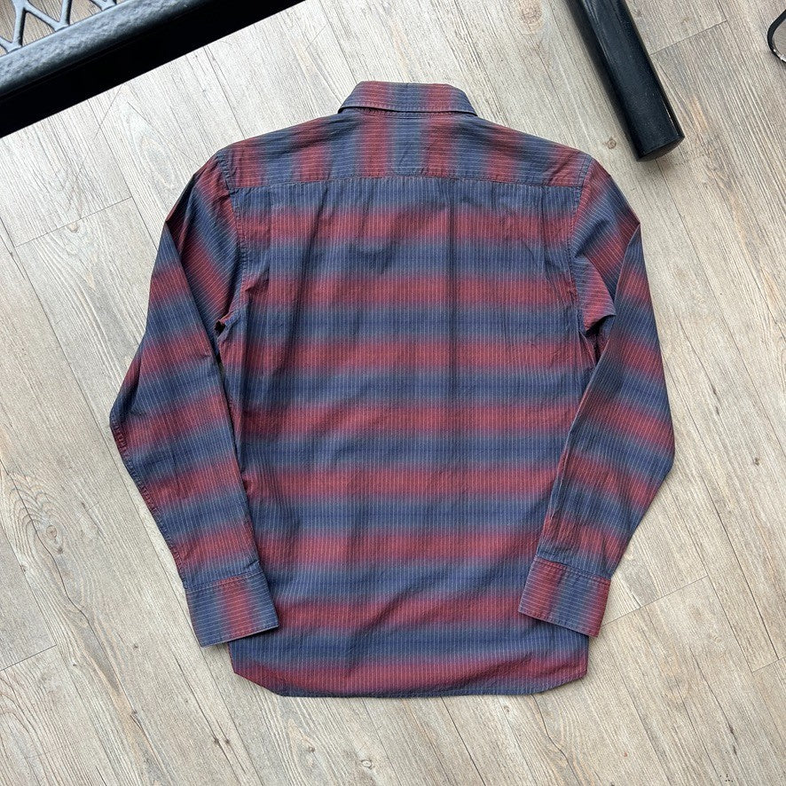A.A.R Against All Risks Yohji Yamamoto Pinstripe Graident Button Down Shirt sz M