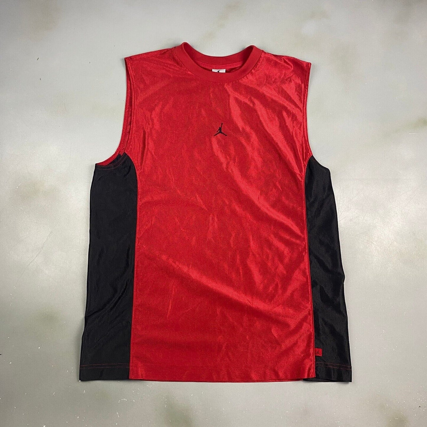 VINTAGE Jordan Embroidered Jersey Sleeveless Tank T-Shirt sz Large Men Adult