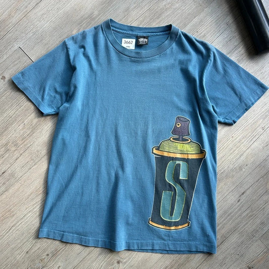 VINTAGE 90s | Stussy Spray Paint High Gloss T-Shirt sz M