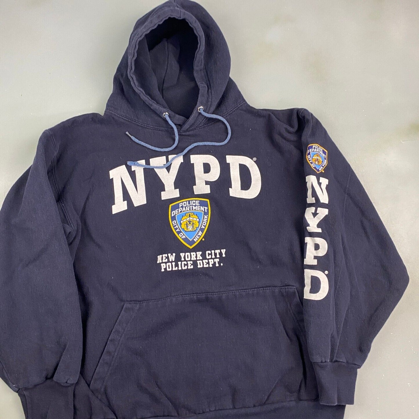 VINTAGE NYPD New York Police Dept Hoodie Sweater sz XL Men Adult