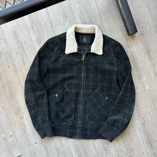 VINTAGE | Hysteric Glamour Plaid Bomber Jacket Sherpa Collar sz M
