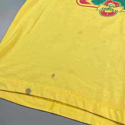 VINTAGE 80s Bags By Coach O Soccer Yellow T-Shirt sz XL Men Adult