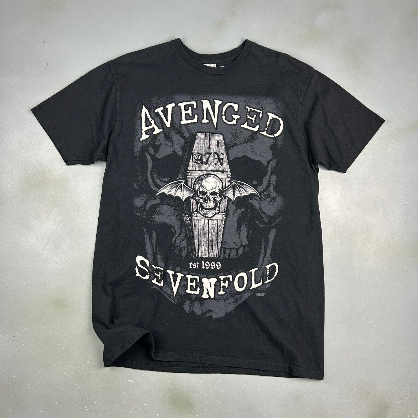 AVENGED SEVENFOLD Metal Black Band T-Shirt sz M Adult