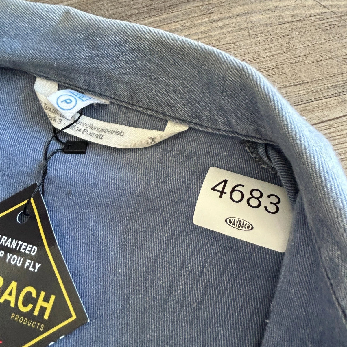 VINTAGE 1960s | French Faded Blue Workwear Chore Shirt Jacket sz 54 L