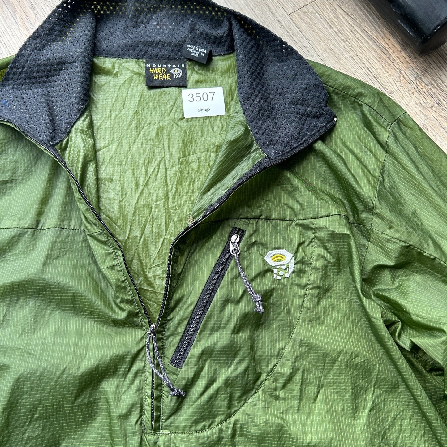 VINTAGE | Mountain HardWear 1/2 Zip Transparent Ripstop Shell Jacket sz M