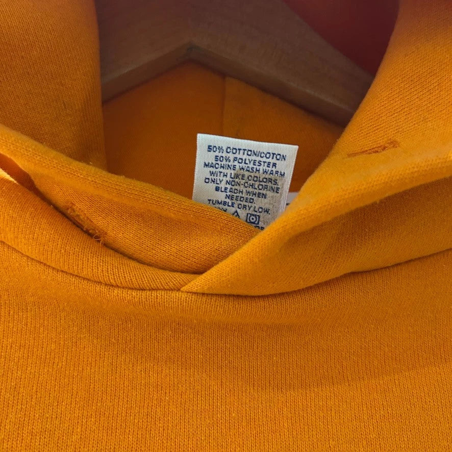 VINTAGE | Blank Orange Russell Athletic Hoodie Sweater sz M