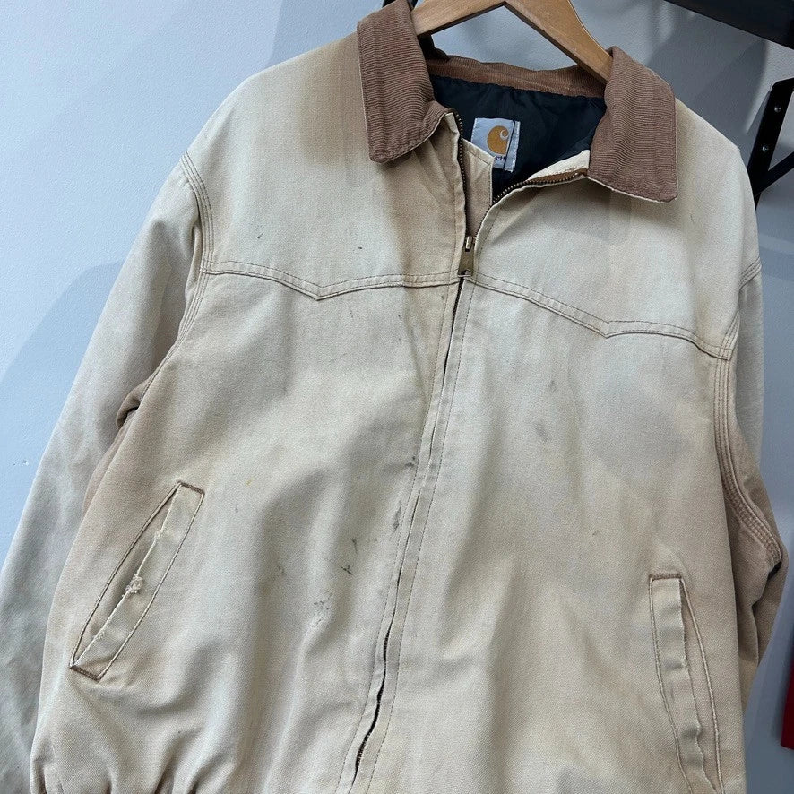 VINTAGE | Carhartt Sun Faded Thrashed Santa Fe Bomber Jacket sz L