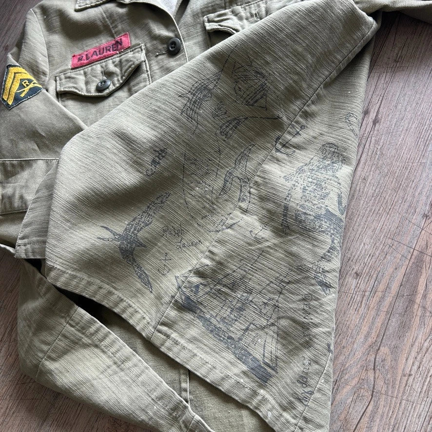 Vintage Y2k | Denim & Supply Ralph Lauren OG 107 Military Field Jacket sz S
