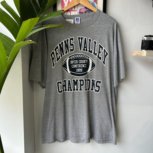 VINTAGE 1999 | Penns Valley Football Champions Russell T-Shirt sz XL Adult