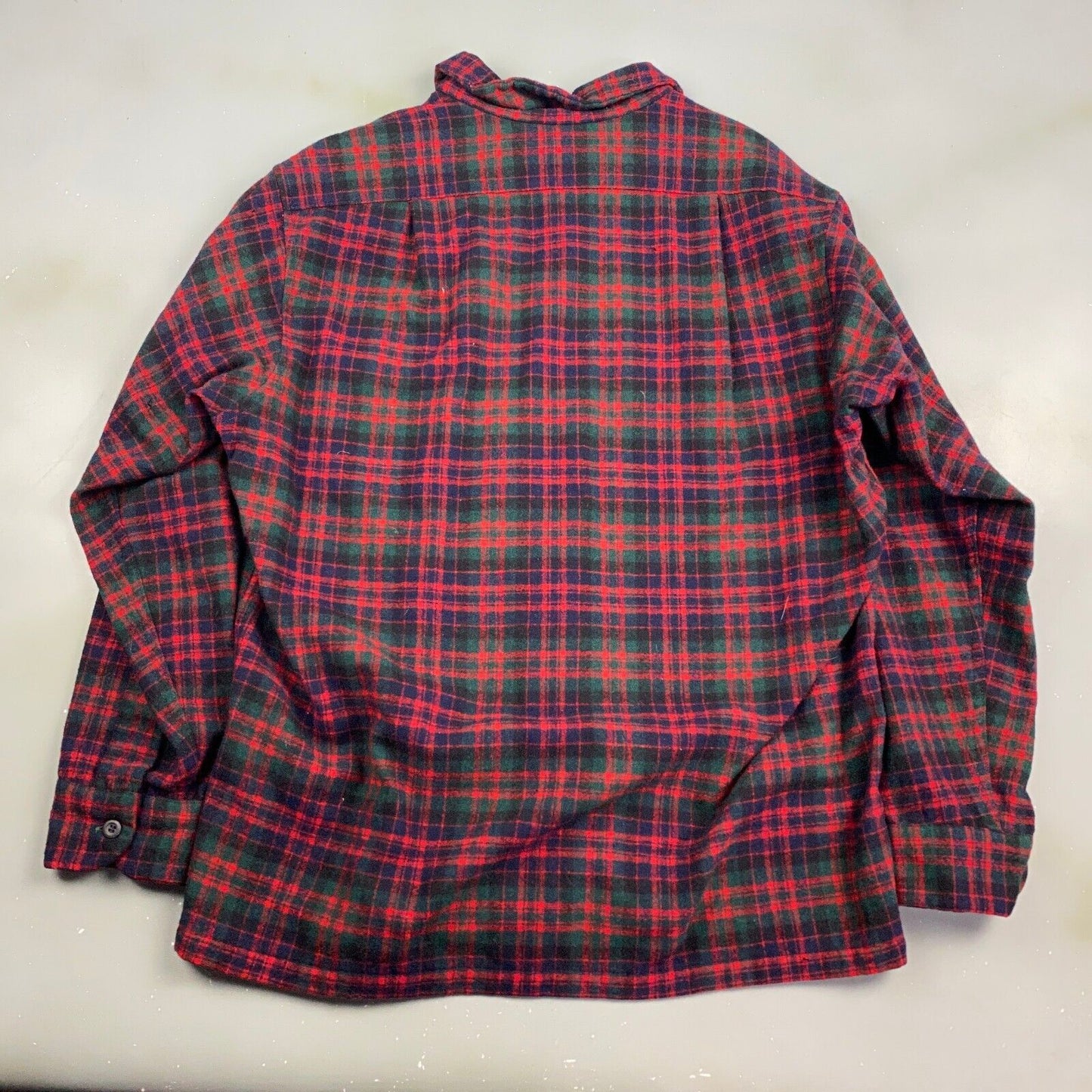 VINTAGE 90s Pendleton Wool Plaid Flannel Button Up Shirt sz Large Adult