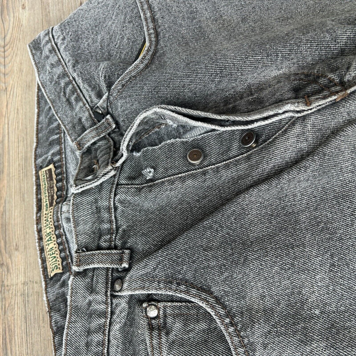 VINTAGE 90s | Levis SilverTab Faded Black Jeans Pants sz W32 L30