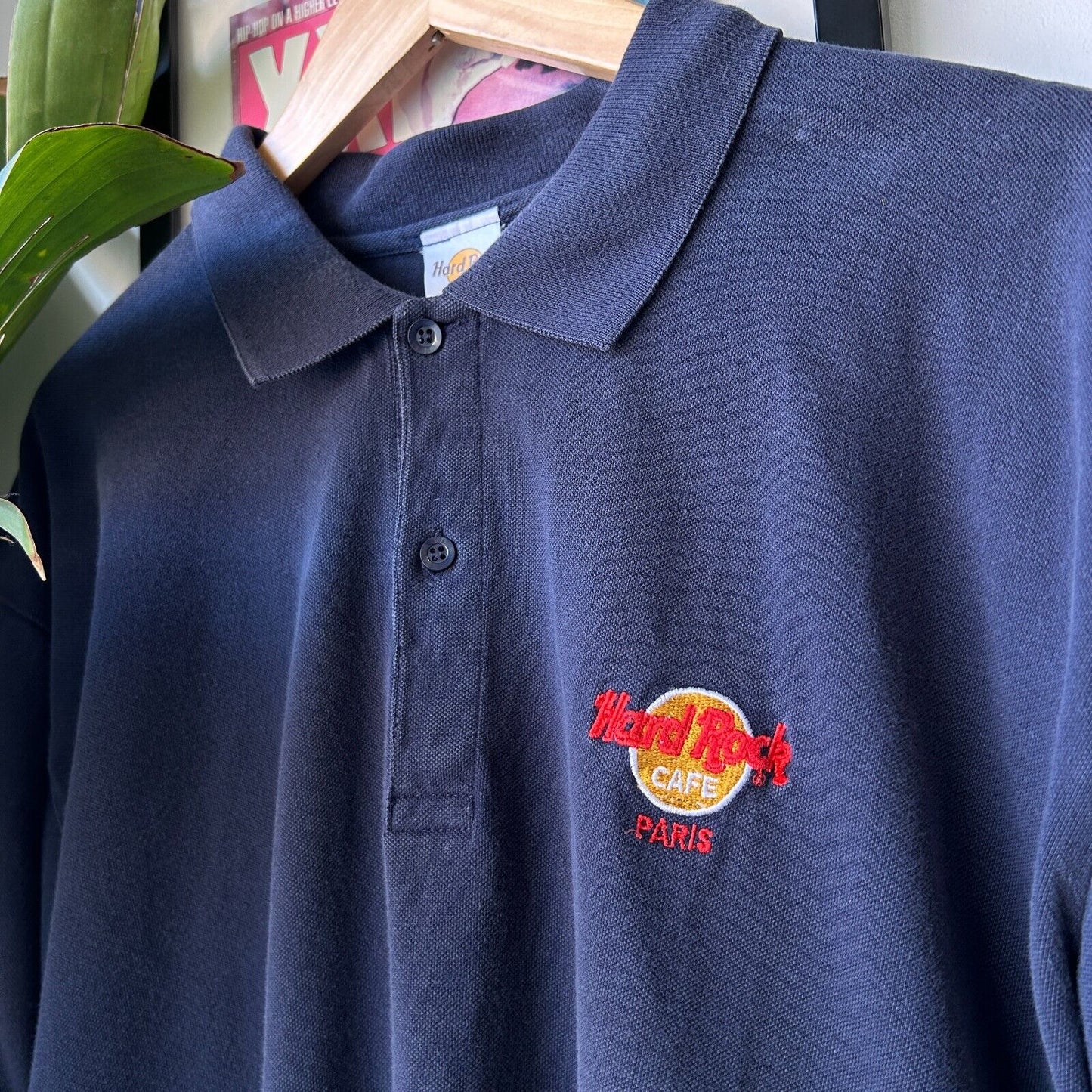 VINTAGE 90s | Hard Rock Cafe Paris Polo Shirt sz XL