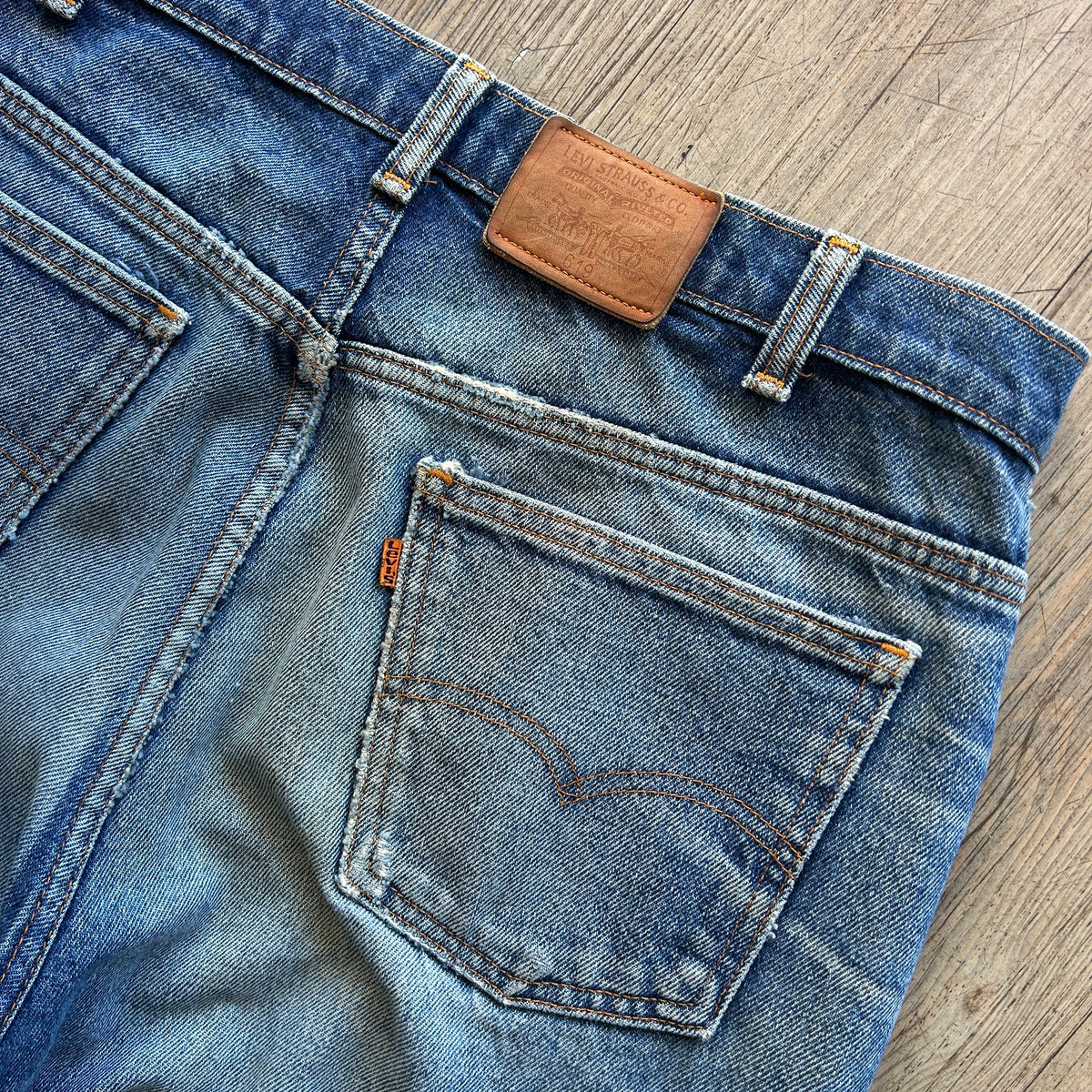 VINTAGE 80s | Levi's 619 Faded Denim Jeans Pants W35 L31