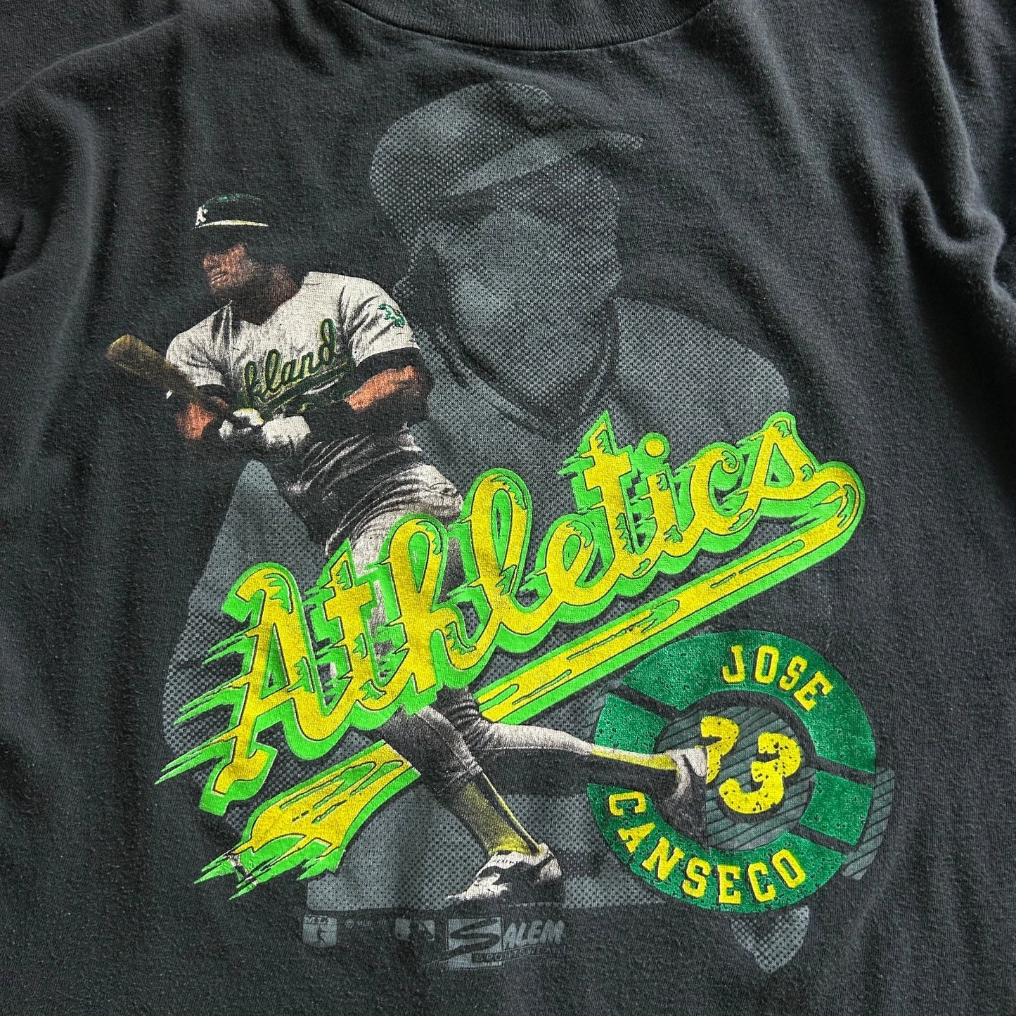 VINTAGE 90s | Oakland Athletics Jose Canseco MLB Salem Sportswear T-Shirt sz L