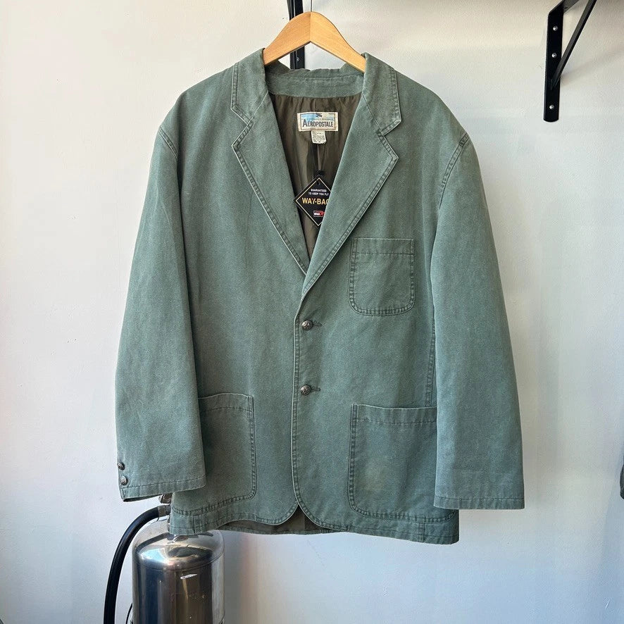 VINTAGE 1990s | Compagnie Generale Aéropostale Clay Green Blazer Jacket sz M/L