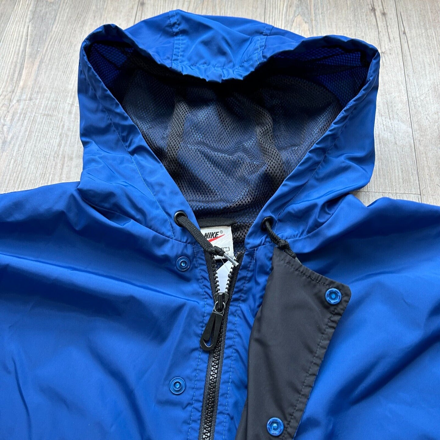 VINTAGE 90s | NIKE 1/4 Zip Anorak Hooded Windbreaker Jacket sz M/L Adult