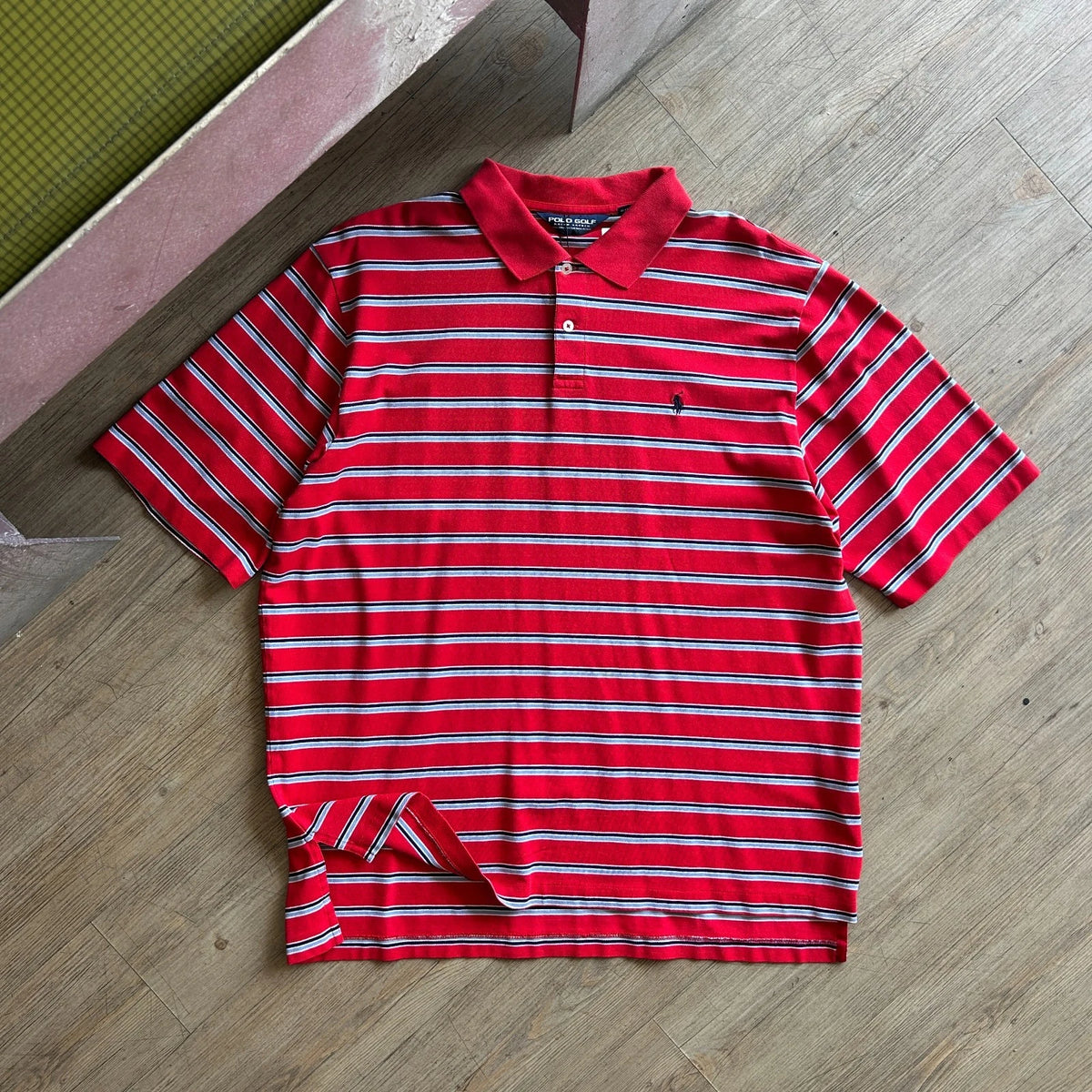 POLO GOLF | Ralph Lauren Striped Pima Cotton Vintage Polo Shirt sz XL