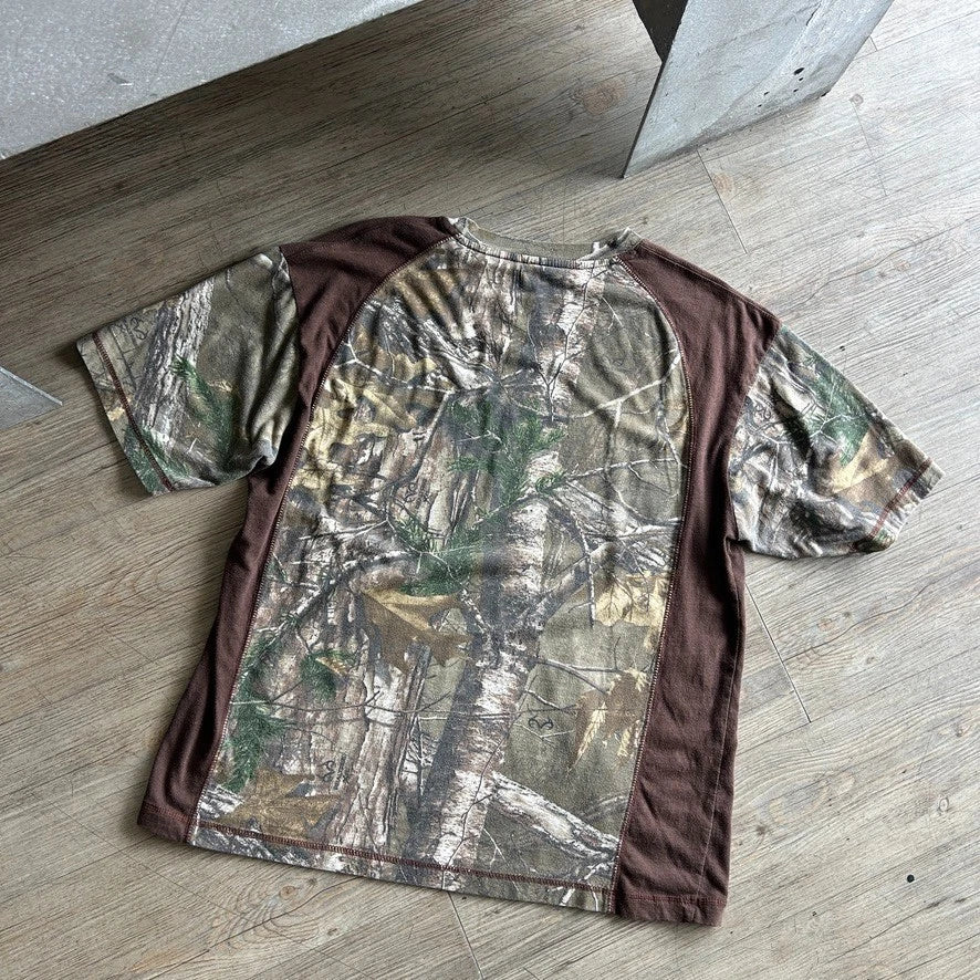 REALTREE | Two Tone Camouflage Vintage Cotton Jersey T-Shirt sz L