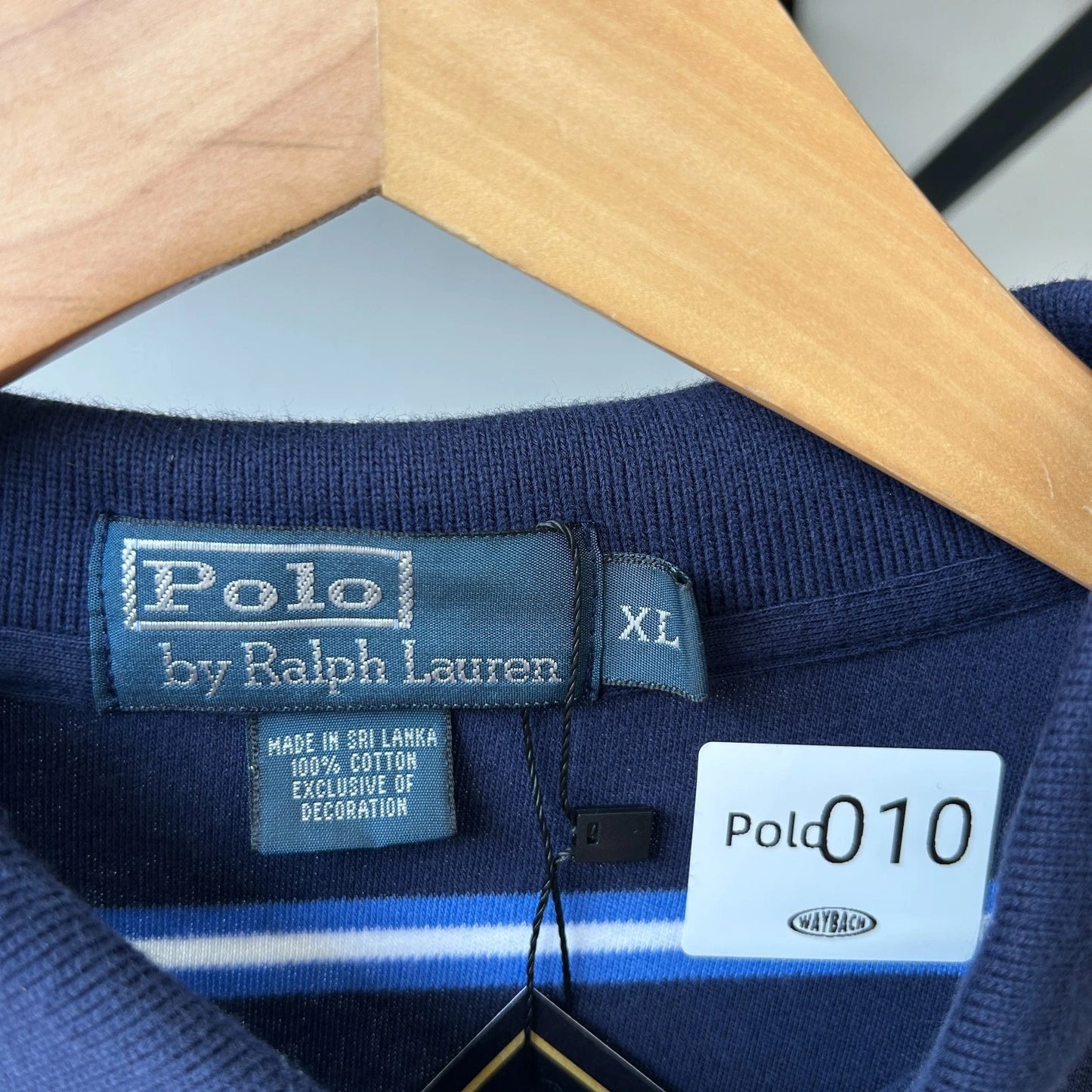 VINTAGE Y2k | Ralph Lauren Sm Pony Tonal Blue Striped Polo Shirt sz XL
