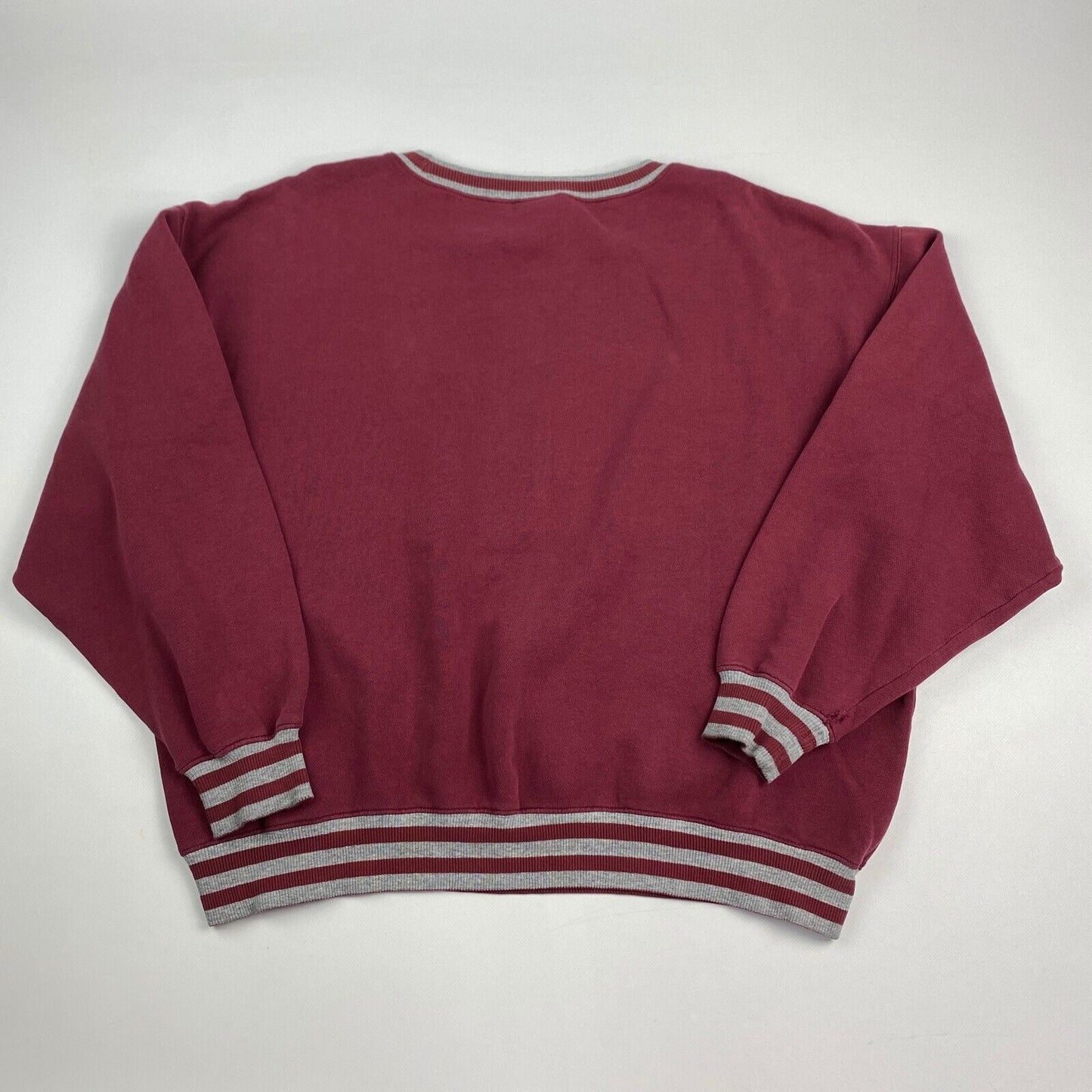 VINTAGE 90s NIKE Mini Swoosh Red Ringer Crewneck Sweater sz XL Men