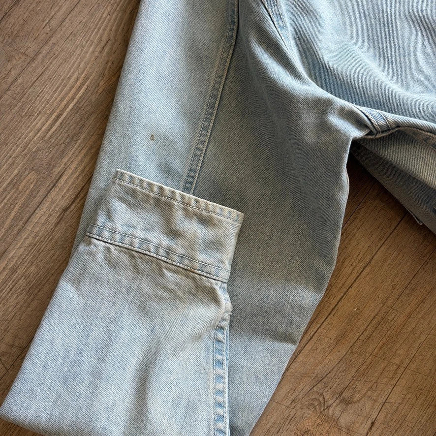 STUSSY | Light Wash Denim Full Zip Harrington Jacket sz M