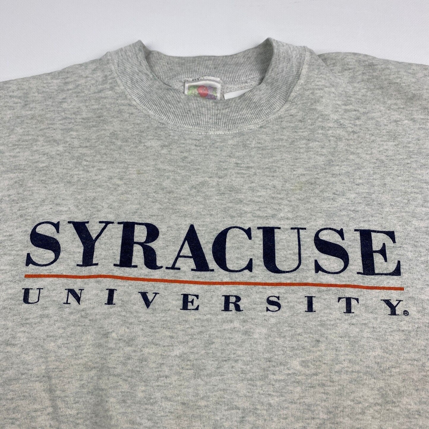 VINTAGE 90s Syracuse University Grey Crewneck Sweater sz XL Mens
