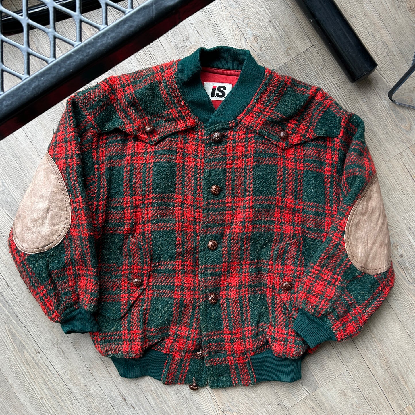 VINTAGE 80s | Issey Miyake Plaid Blouson Jacket sz 9 / S-M
