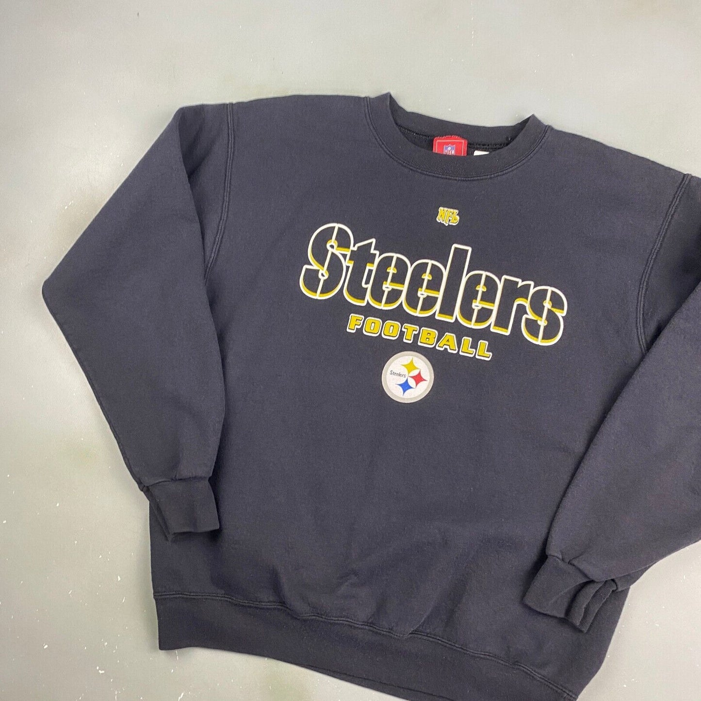 VINTAGE NFL Pittsburgh Steelers Football Crewneck Sweater sz Large Mens Adult