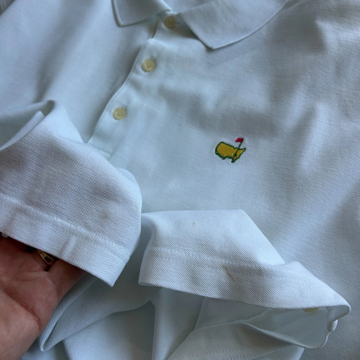 MASTERS | Vintage Augusta National Golf Shop White Polo Shirt sz XL
