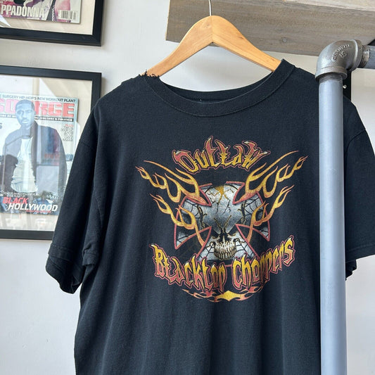 VINTAGE | Outlaw Blacktop Choppers Biker T-Shirt sz L