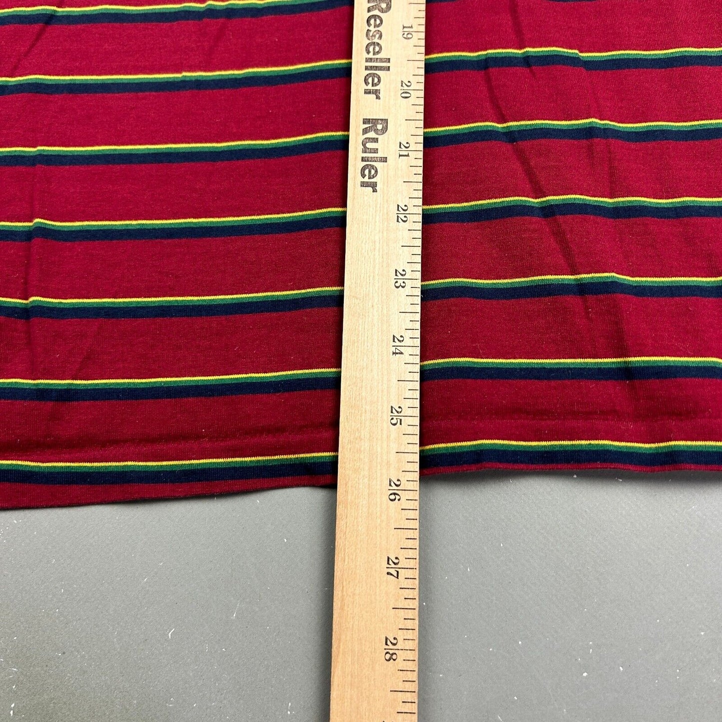 VINTAGE 90s L.L Bean Striped Red Polo Shirt sz XS Adult