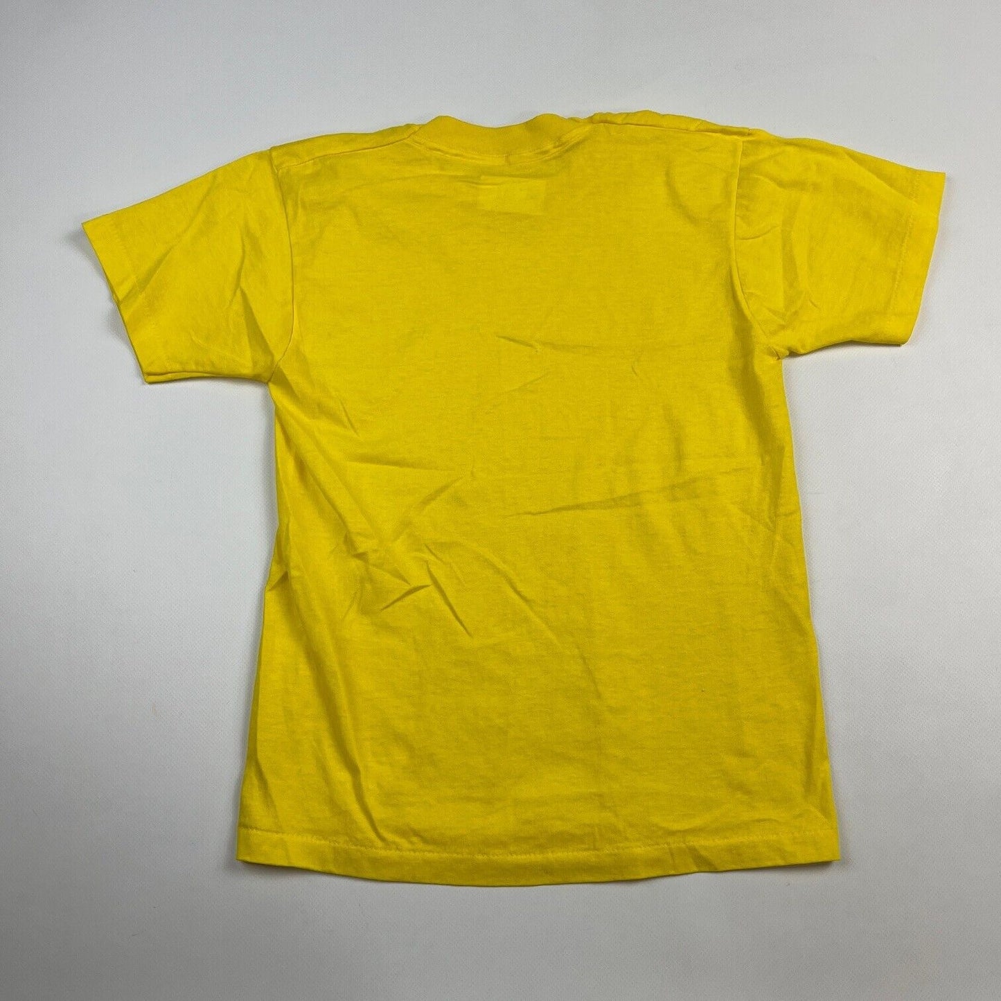 VINTAGE Blank Screenstars Shirt Adult Small Yellow Men 90s