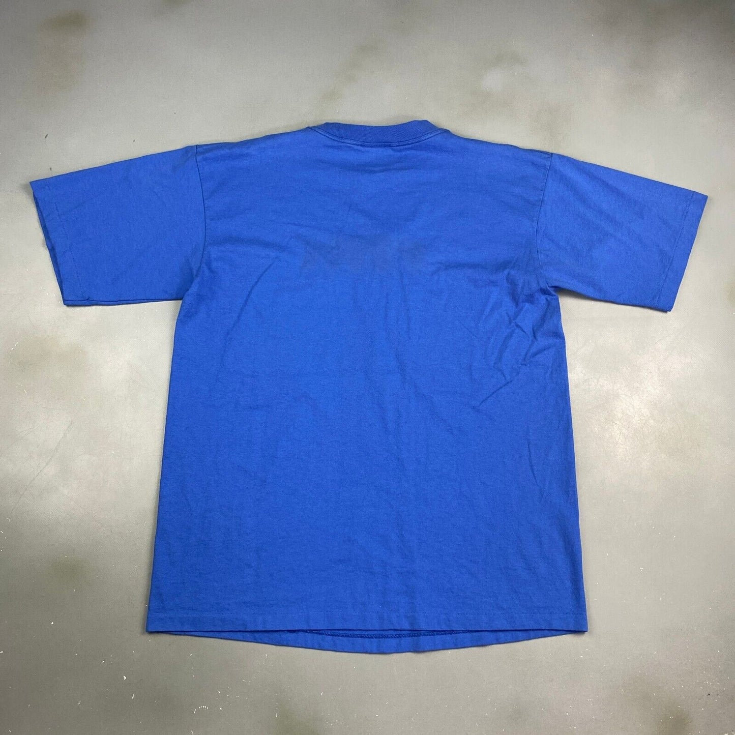 VINTAGE 90s GUESS Embroidered Logo Blue T-Shirt sz Medium Men Adult