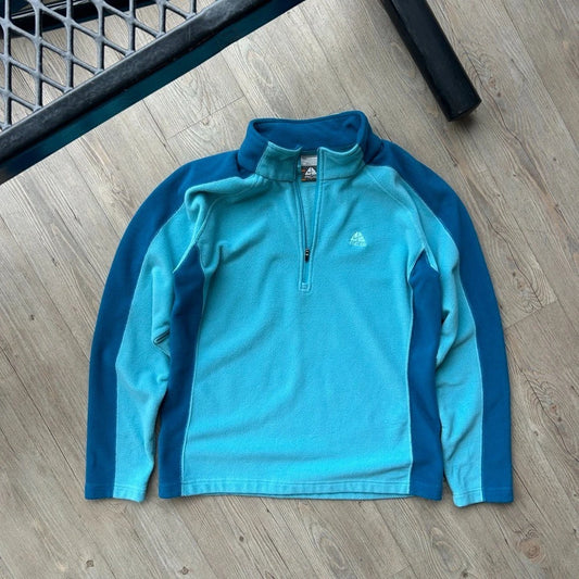 VINTAGE | Nike ACG Two Tone Blue 1/4 Zip Fleece Sweater sz S/M