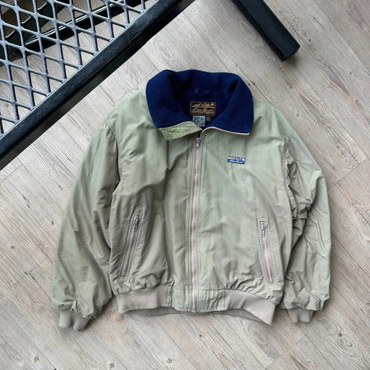 VINTAGE 80s 90s | Eddie Bauer Iridescent Faded Fleece Lined Jacket sz M