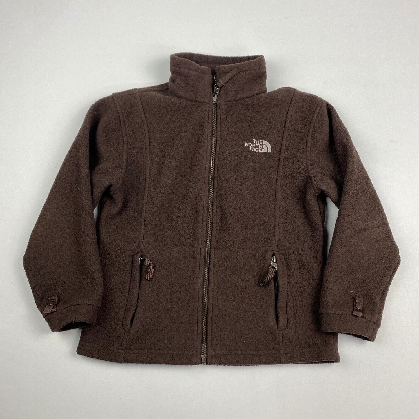 VINTAGE The North Face Brown Fleece Sweater sz Small Girls Youth