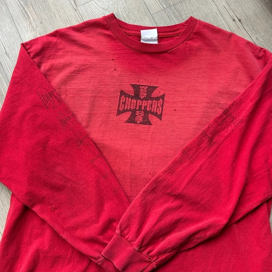 VINTAGE | West Coast Choppers What Would Jesse Do Faded Thrashed T-Shirt sz XL