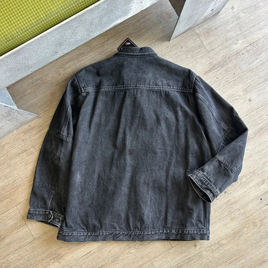 VINTAGE | Stussy Black Denim Workwear Chore Jacket sz M/L