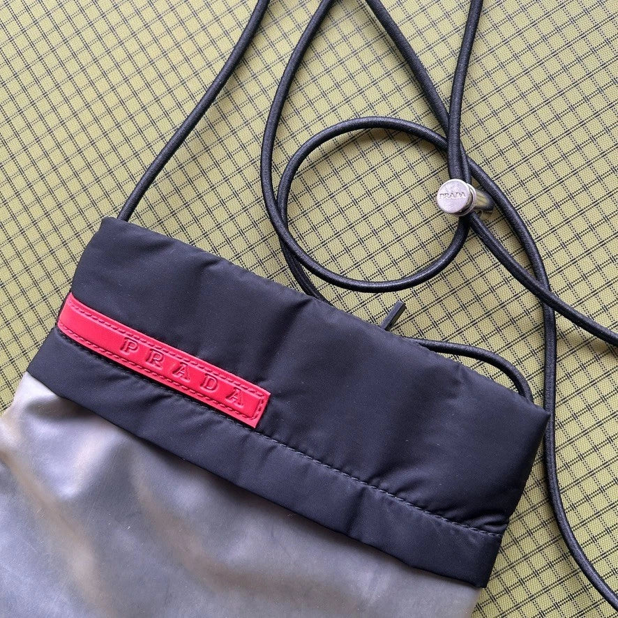 1999 PRADA SPORT | Linea Rossa Nylon Pouch Side Bag